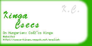 kinga csecs business card